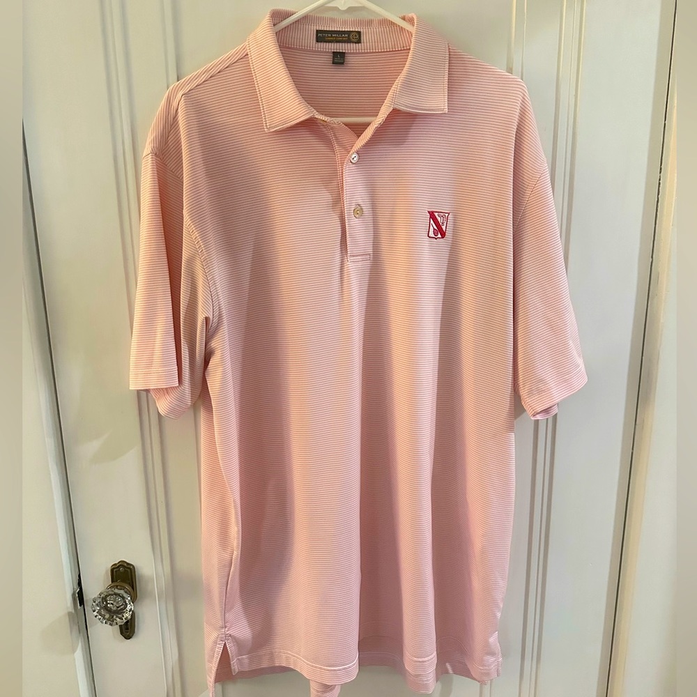 Men’s size large Peter Millar pink golf shirt